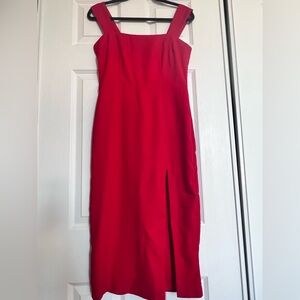 Abercrombie and Fitch red midi dress